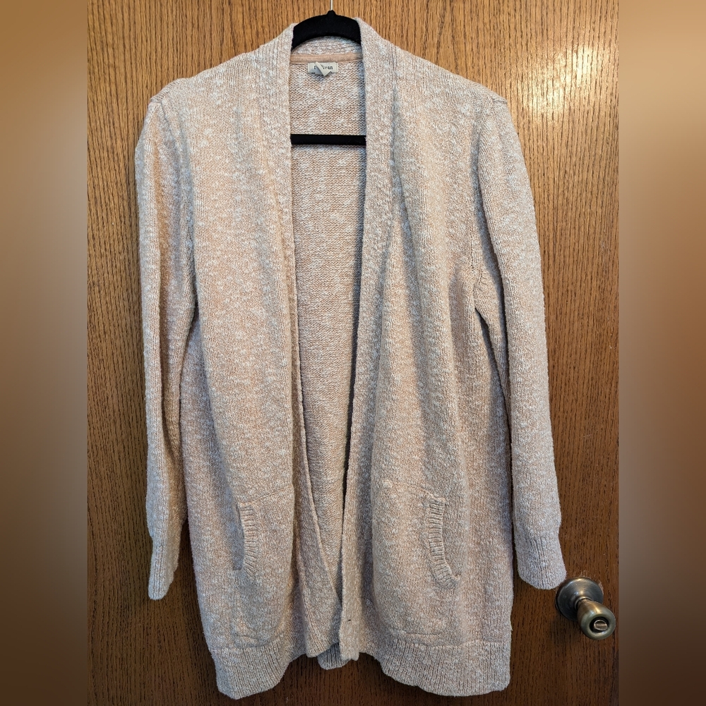 L.L. Bean 2x Cardigan 100%Cotton Oatmeal Heather